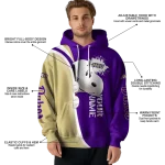 personalized james madison dukes peeking snoopy purple hoodie best selling