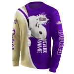 personalized james madison dukes peeking snoopy purple hoodie best selling