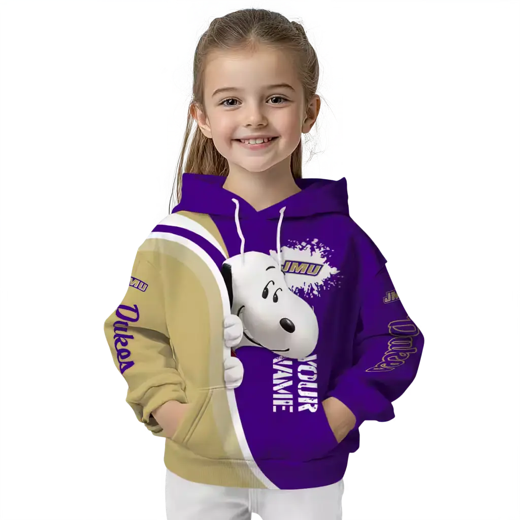 personalized james madison dukes peeking snoopy purple hoodie top rated personalized james madison dukes peeking snoopy purple hoodie top rated