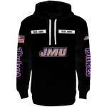 personalized james madison dukes punisher skull black hoodie best selling