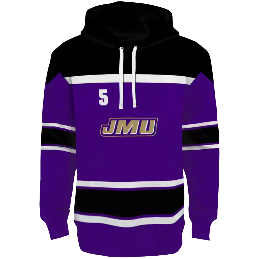 personalized james madison dukes striped pattern purple hoodie best selling personalized james madison dukes striped pattern purple hoodie best selling