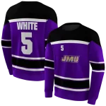 personalized james madison dukes striped pattern purple hoodie best selling