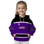personalized james madison dukes striped pattern purple hoodie best selling