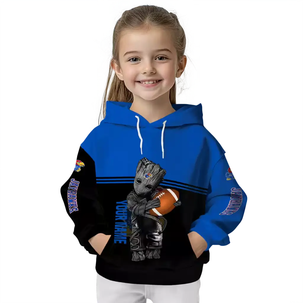 personalized kansas jayhawks baby groot blue black hoodie top rated personalized kansas jayhawks baby groot blue black hoodie top rated