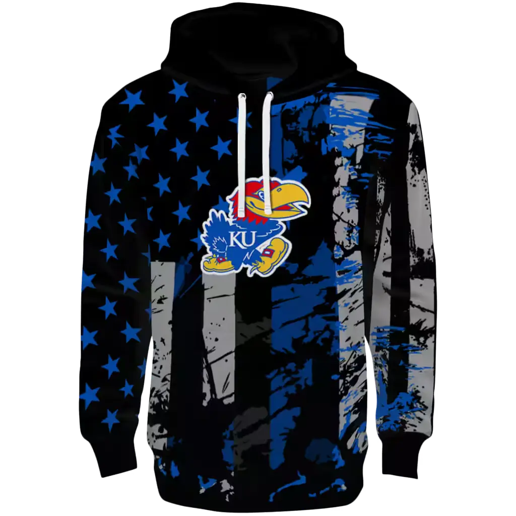 personalized kansas jayhawks distressed flag blue black hoodie best selling personalized kansas jayhawks distressed flag blue black hoodie best selling