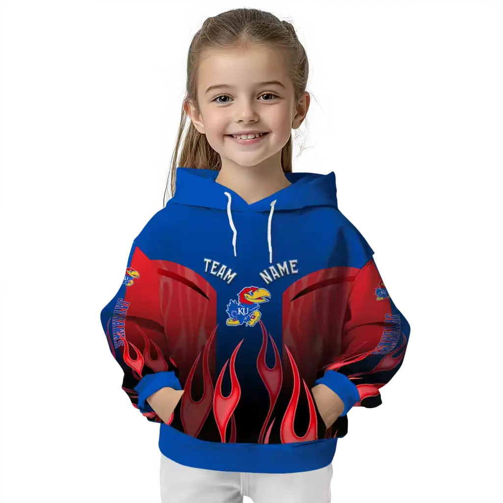 personalized kansas jayhawks flame design blue hoodie top rated personalized kansas jayhawks flame design blue hoodie top rated