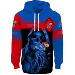 personalized kansas jayhawks grim reaper blue black hoodie best selling