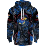 personalized kansas jayhawks hunting theme blue black hoodie best selling