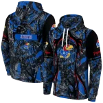 personalized kansas jayhawks hunting theme blue black hoodie best selling