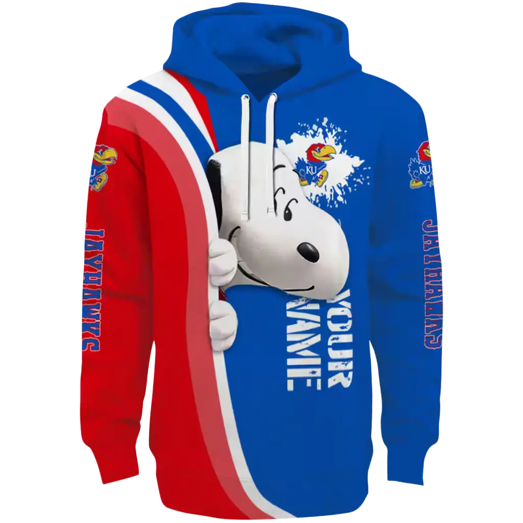 personalized kansas jayhawks peeking snoopy blue hoodie best selling personalized kansas jayhawks peeking snoopy blue hoodie best selling
