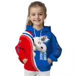 personalized kansas jayhawks peeking snoopy blue hoodie best selling