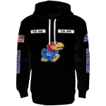 personalized kansas jayhawks punisher skull black hoodie best selling