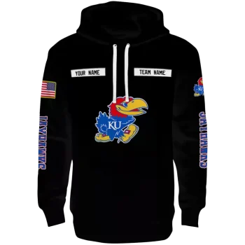 personalized kansas jayhawks punisher skull black hoodie best selling