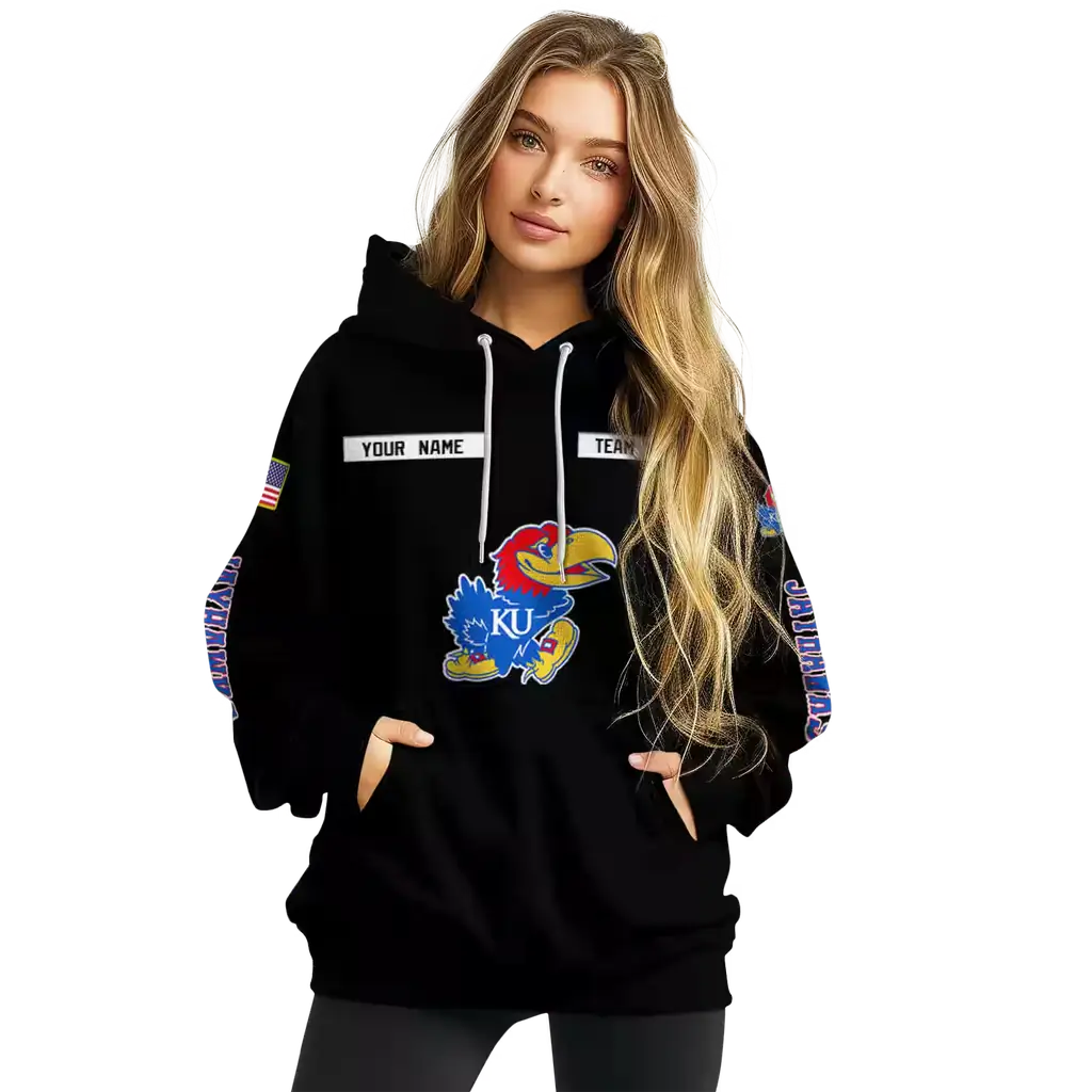 personalized kansas jayhawks punisher skull black hoodie high quality personalized kansas jayhawks punisher skull black hoodie high quality