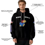 personalized kansas jayhawks punisher skull black hoodie best selling