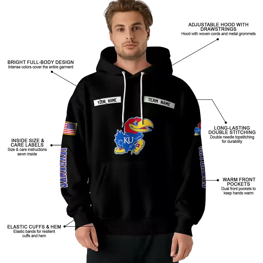 personalized kansas jayhawks punisher skull black hoodie latest model personalized kansas jayhawks punisher skull black hoodie latest model