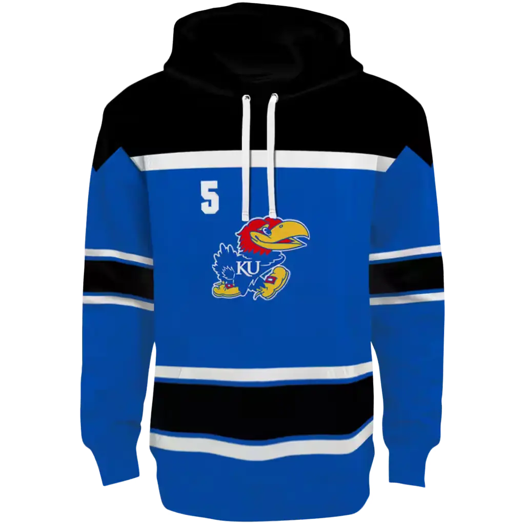 personalized kansas jayhawks striped pattern blue hoodie best selling personalized kansas jayhawks striped pattern blue hoodie best selling