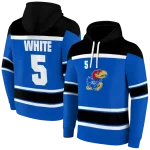 personalized kansas jayhawks striped pattern blue hoodie best selling