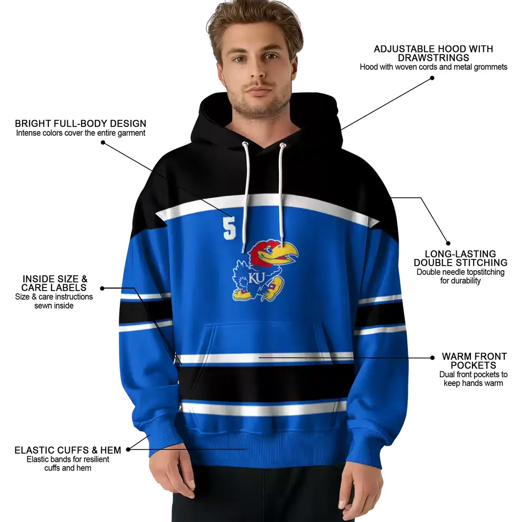 personalized kansas jayhawks striped pattern blue hoodie latest model personalized kansas jayhawks striped pattern blue hoodie latest model