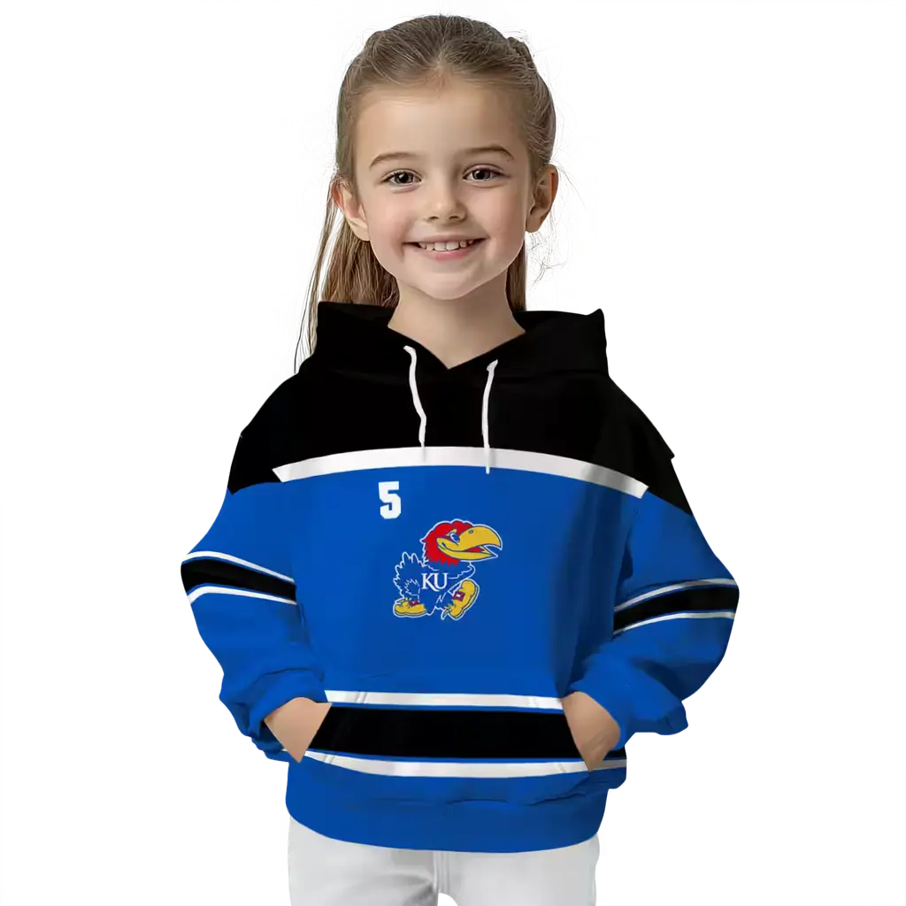 personalized kansas jayhawks striped pattern blue hoodie top rated personalized kansas jayhawks striped pattern blue hoodie top rated