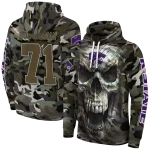 personalized kansas state wildcats camo skull hoodie best selling