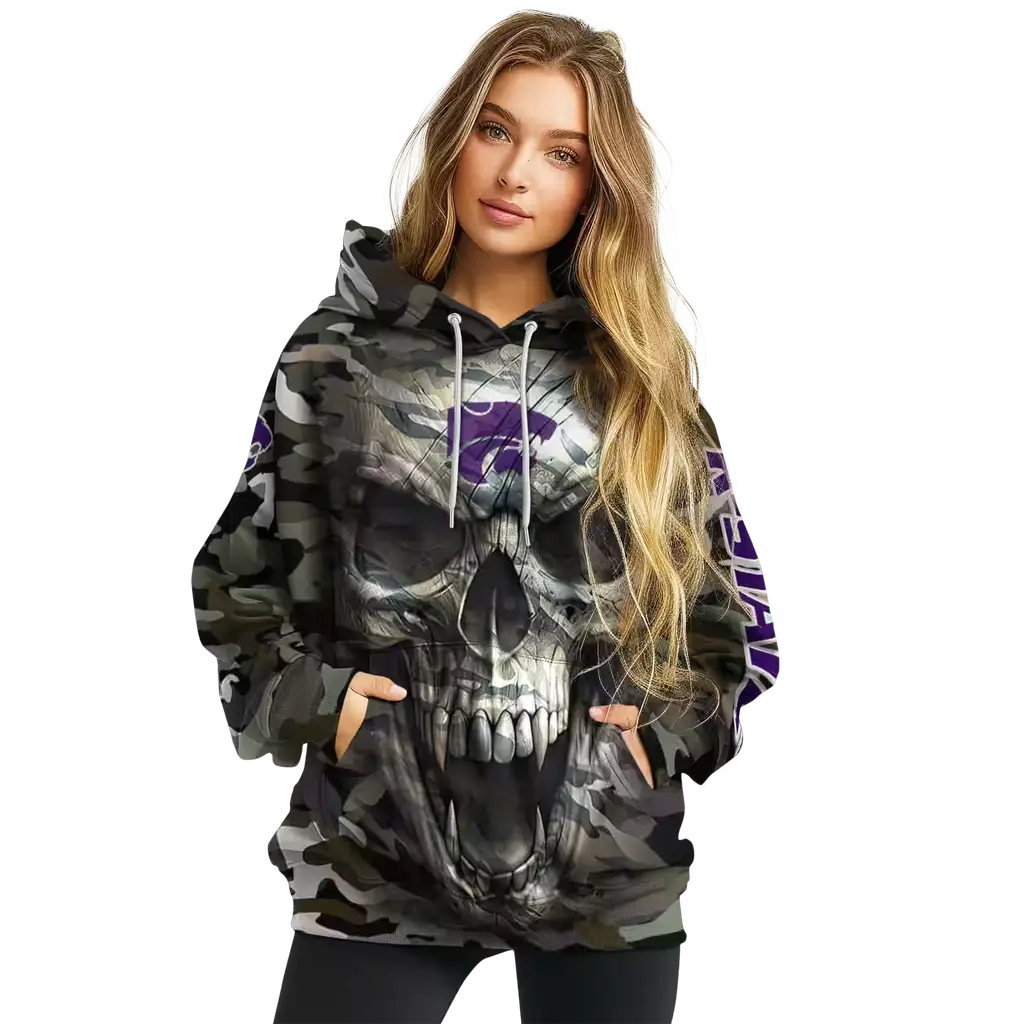 personalized kansas state wildcats camo skull hoodie high quality personalized kansas state wildcats camo skull hoodie high quality