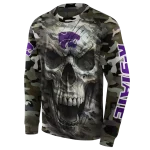 personalized kansas state wildcats camo skull hoodie best selling
