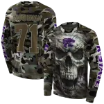personalized kansas state wildcats camo skull hoodie best selling