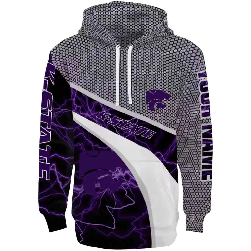 personalized kansas state wildcats hexagonal mesh purple black gray hoodie best selling personalized kansas state wildcats hexagonal mesh purple black gray hoodie best selling