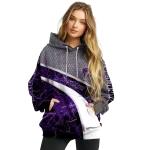 personalized kansas state wildcats hexagonal mesh purple black gray hoodie best selling