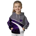 personalized kansas state wildcats hexagonal mesh purple black gray hoodie best selling