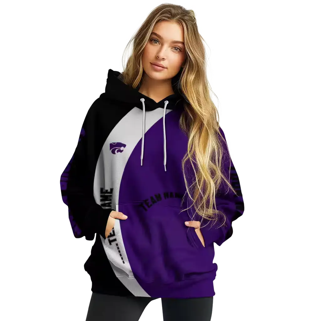 personalized kansas state wildcats minimalist design purple black hoodie high quality personalized kansas state wildcats minimalist design purple black hoodie high quality