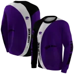 personalized kansas state wildcats minimalist design purple black hoodie best selling