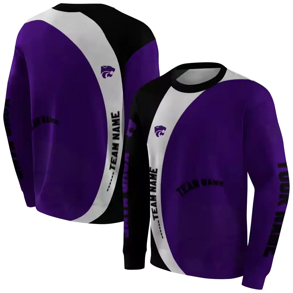 personalized kansas state wildcats minimalist design purple black hoodie premium grade personalized kansas state wildcats minimalist design purple black hoodie premium grade