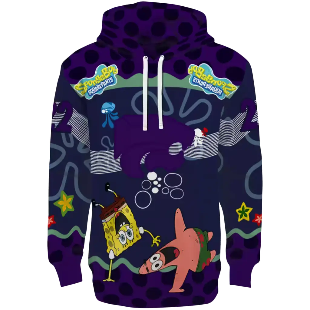 personalized kansas state wildcats spongebob patrick star purple navy hoodie best selling personalized kansas state wildcats spongebob patrick star purple navy hoodie best selling