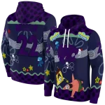 personalized kansas state wildcats spongebob patrick star purple navy hoodie best selling