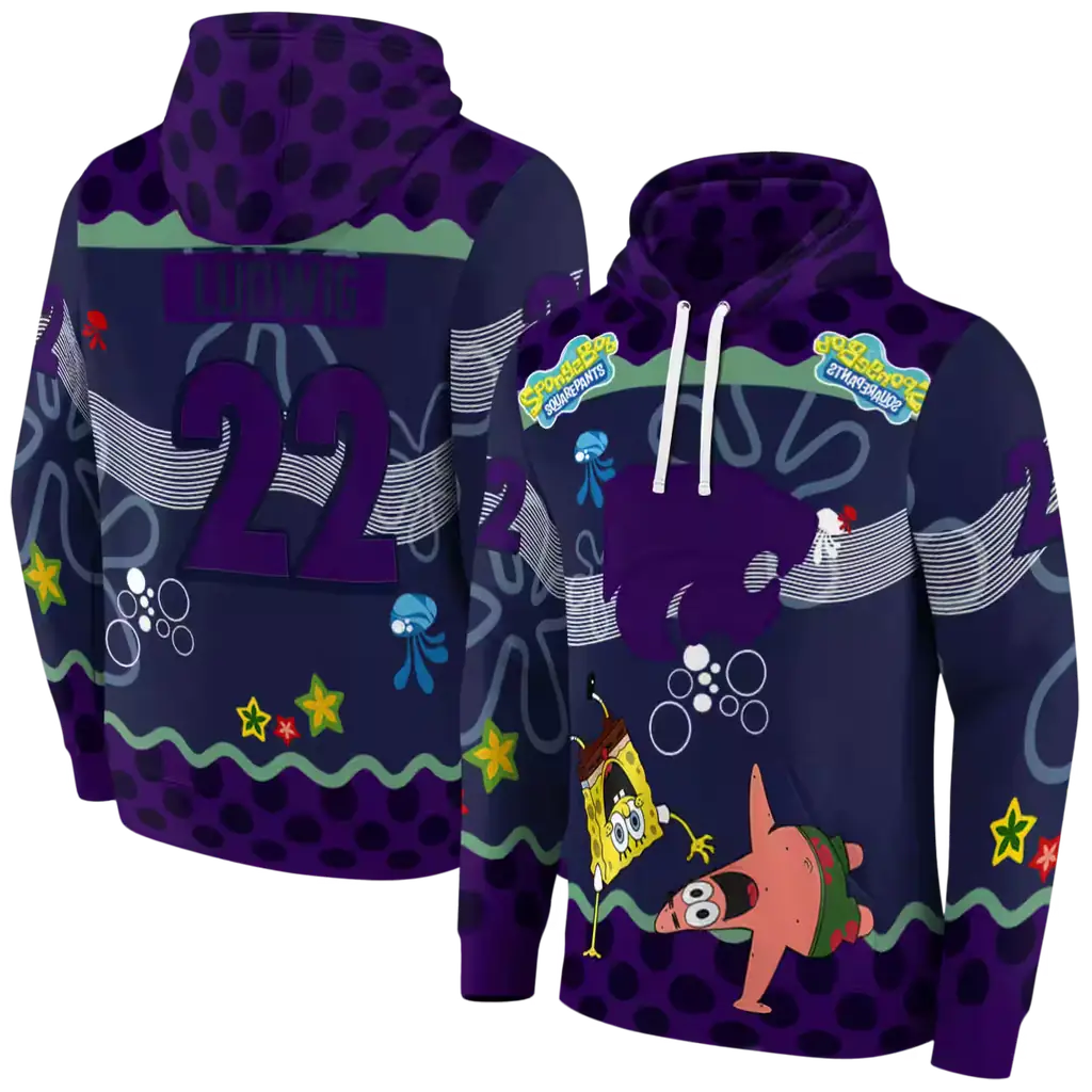 personalized kansas state wildcats spongebob patrick star purple navy hoodie fashion forward personalized kansas state wildcats spongebob patrick star purple navy hoodie fashion forward