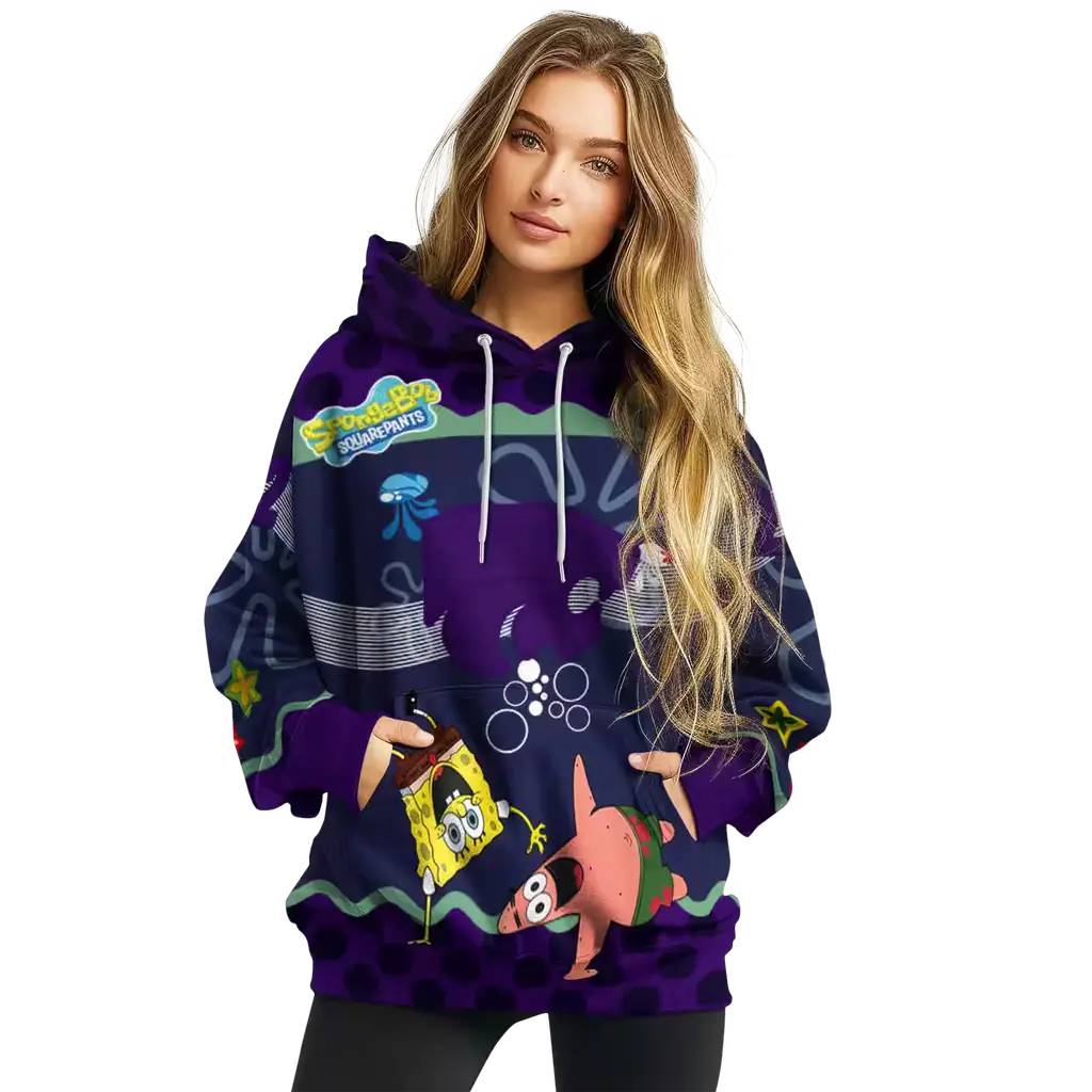 personalized kansas state wildcats spongebob patrick star purple navy hoodie high quality personalized kansas state wildcats spongebob patrick star purple navy hoodie high quality