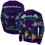 personalized kansas state wildcats spongebob patrick star purple navy hoodie best selling