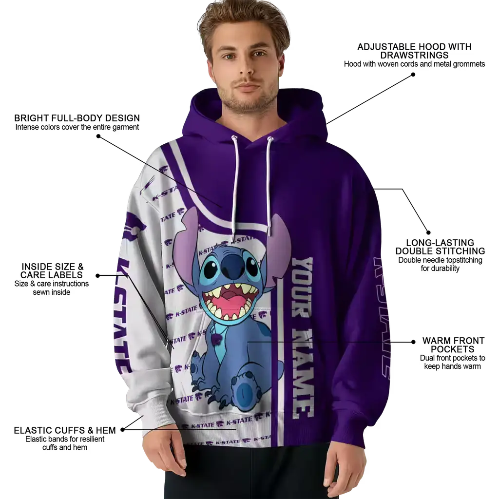 personalized kansas state wildcats stitch purple hoodie latest model personalized kansas state wildcats stitch purple hoodie latest model