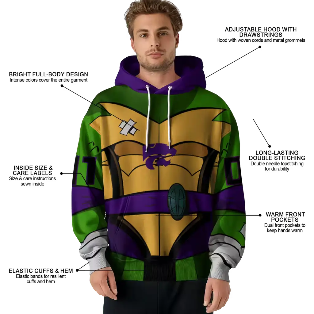 personalized kansas state wildcats superhero armor purple green hoodie latest model personalized kansas state wildcats superhero armor purple green hoodie latest model