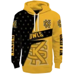 personalized kennesaw state owls abstract shape gold hoodie best selling