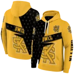 personalized kennesaw state owls abstract shape gold hoodie best selling