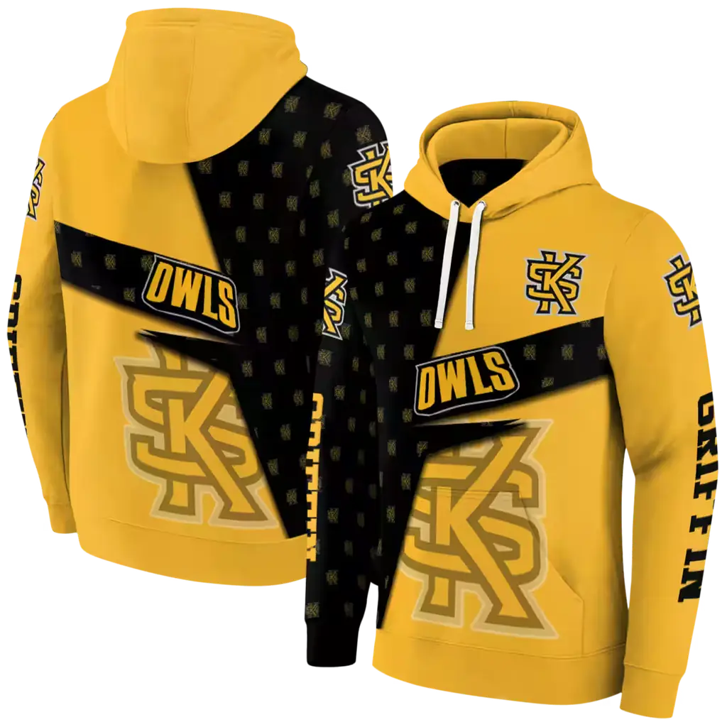 personalized kennesaw state owls abstract shape gold hoodie fashion forward personalized kennesaw state owls abstract shape gold hoodie fashion forward