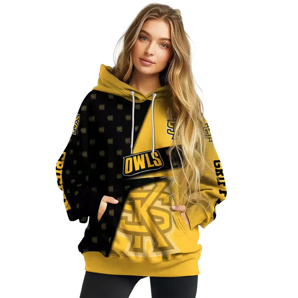 personalized kennesaw state owls abstract shape gold hoodie high quality personalized kennesaw state owls abstract shape gold hoodie high quality
