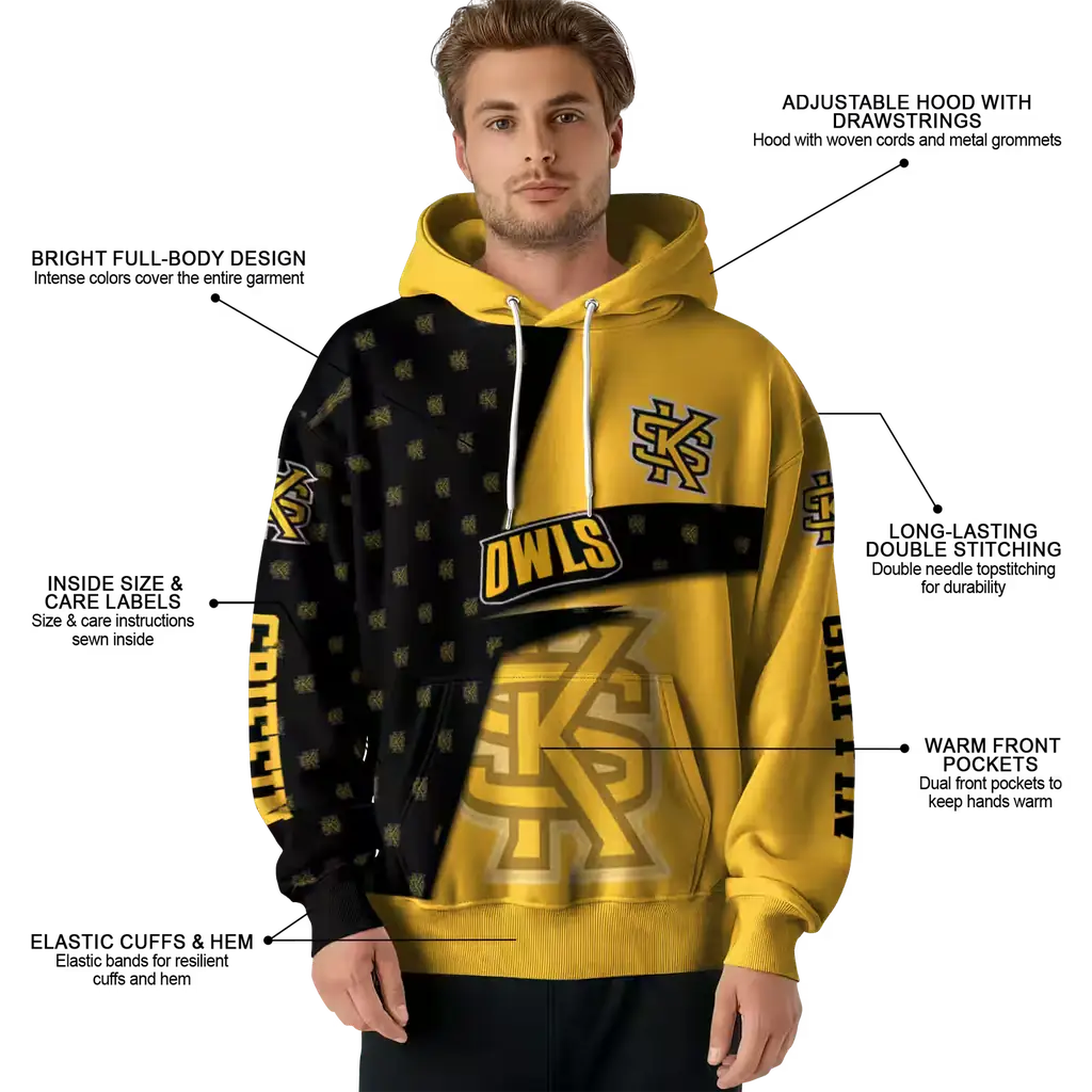 personalized kennesaw state owls abstract shape gold hoodie latest model personalized kennesaw state owls abstract shape gold hoodie latest model