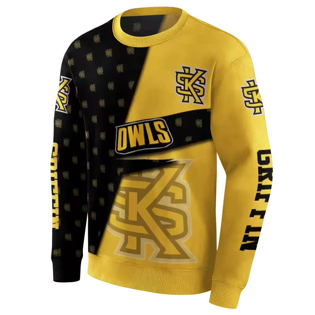 personalized kennesaw state owls abstract shape gold hoodie new arrival personalized kennesaw state owls abstract shape gold hoodie new arrival