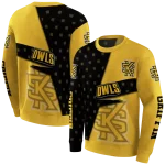 personalized kennesaw state owls abstract shape gold hoodie best selling