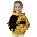 personalized kennesaw state owls abstract shape gold hoodie best selling