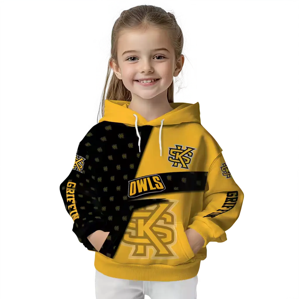 personalized kennesaw state owls abstract shape gold hoodie top rated personalized kennesaw state owls abstract shape gold hoodie top rated